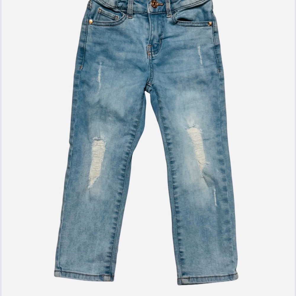 Girls Light Blue Distressed Jeans